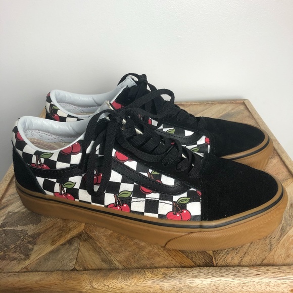 Vans Shoes - VANS Cherry Checkerboard Old Skool Sneakers